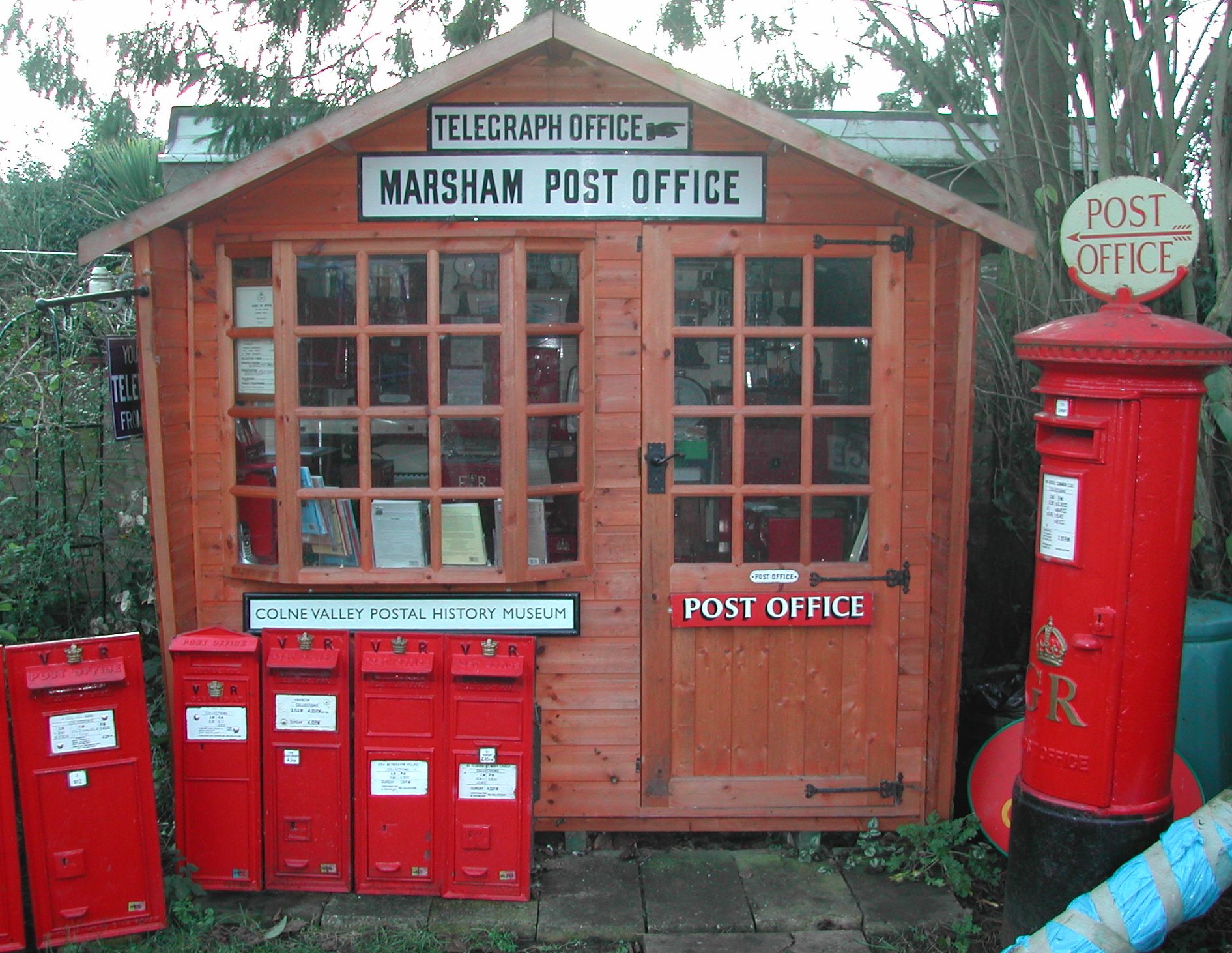 The covered museum building after recent re-signing